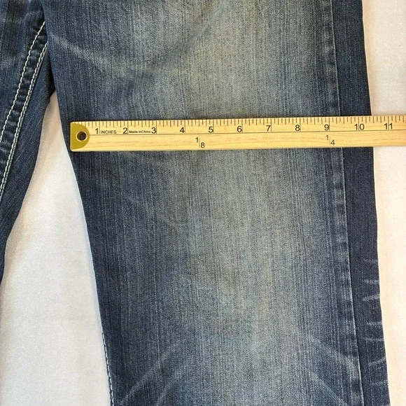 BKE Tyler Jeans Men 34x30 Straight Buckle Whisker Western Cowboy Denim Medium - Picture 10 of 12